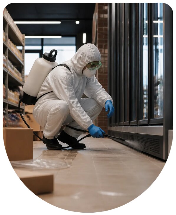 Профессиональная дезинсекция магазина от насекомых в Дедовске