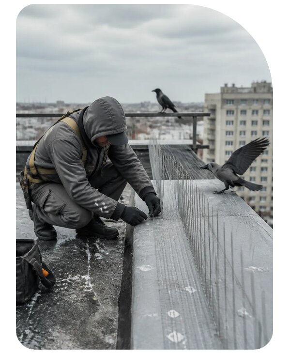 Защита от ворон под ключ в Дедовске по цене от 5498 р. | Сенат-Ддв